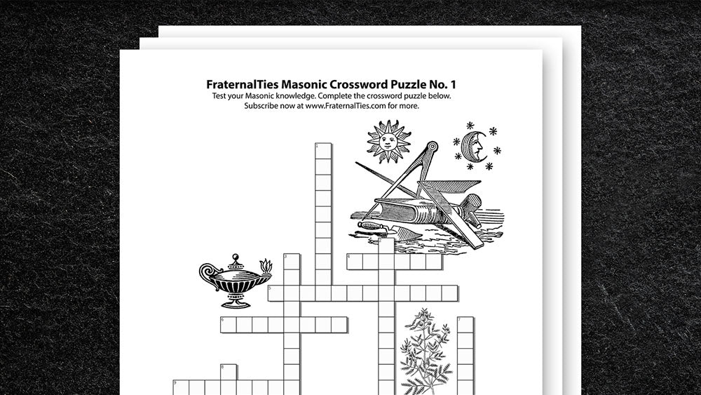 Masonic Crossword Puzzle No. 1