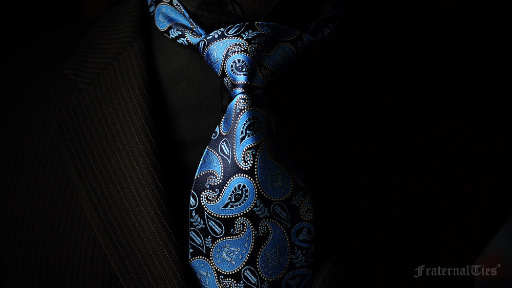 1st Edition FraternalTies Freemasons Paisley Necktie
