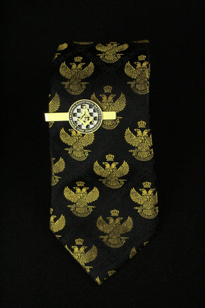 Bundle: 33° Wings Up Scottish Rite Tie with Tie Clip