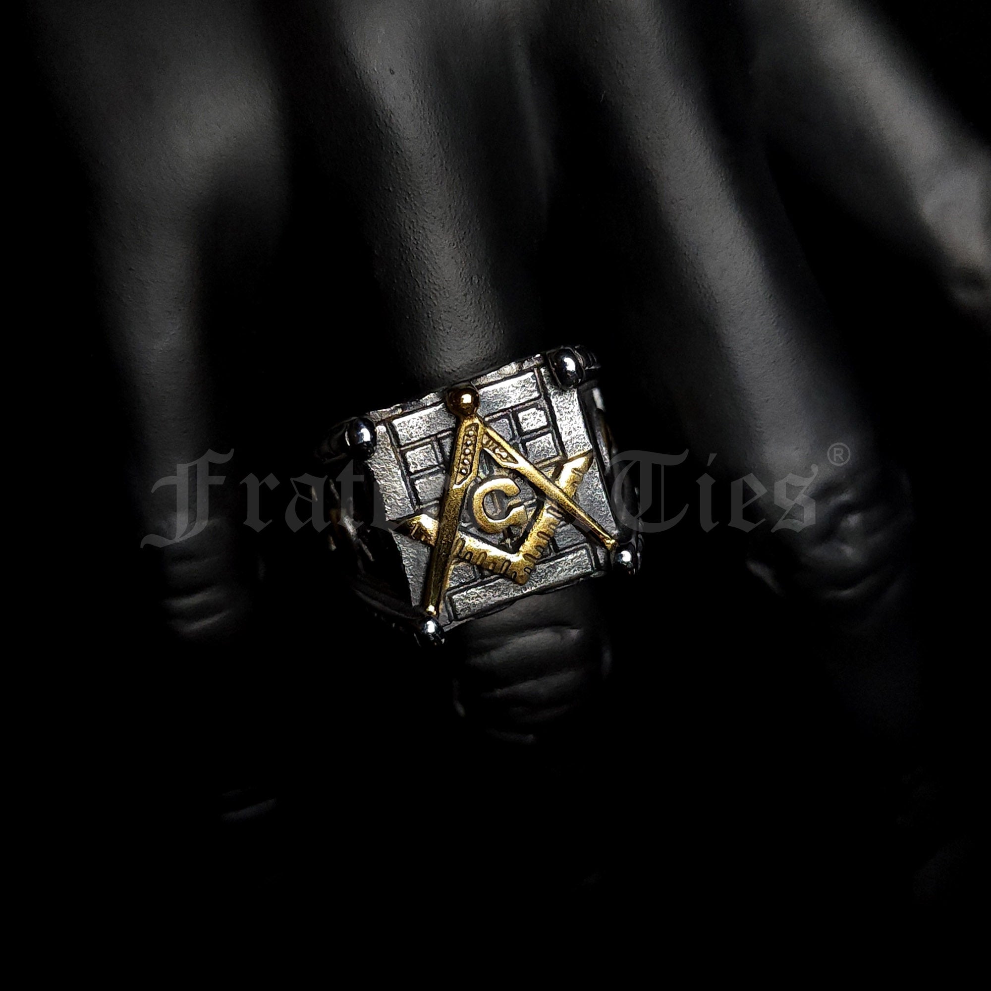 Cornerstone Biker Ring - 2 Tone Stainless Steel