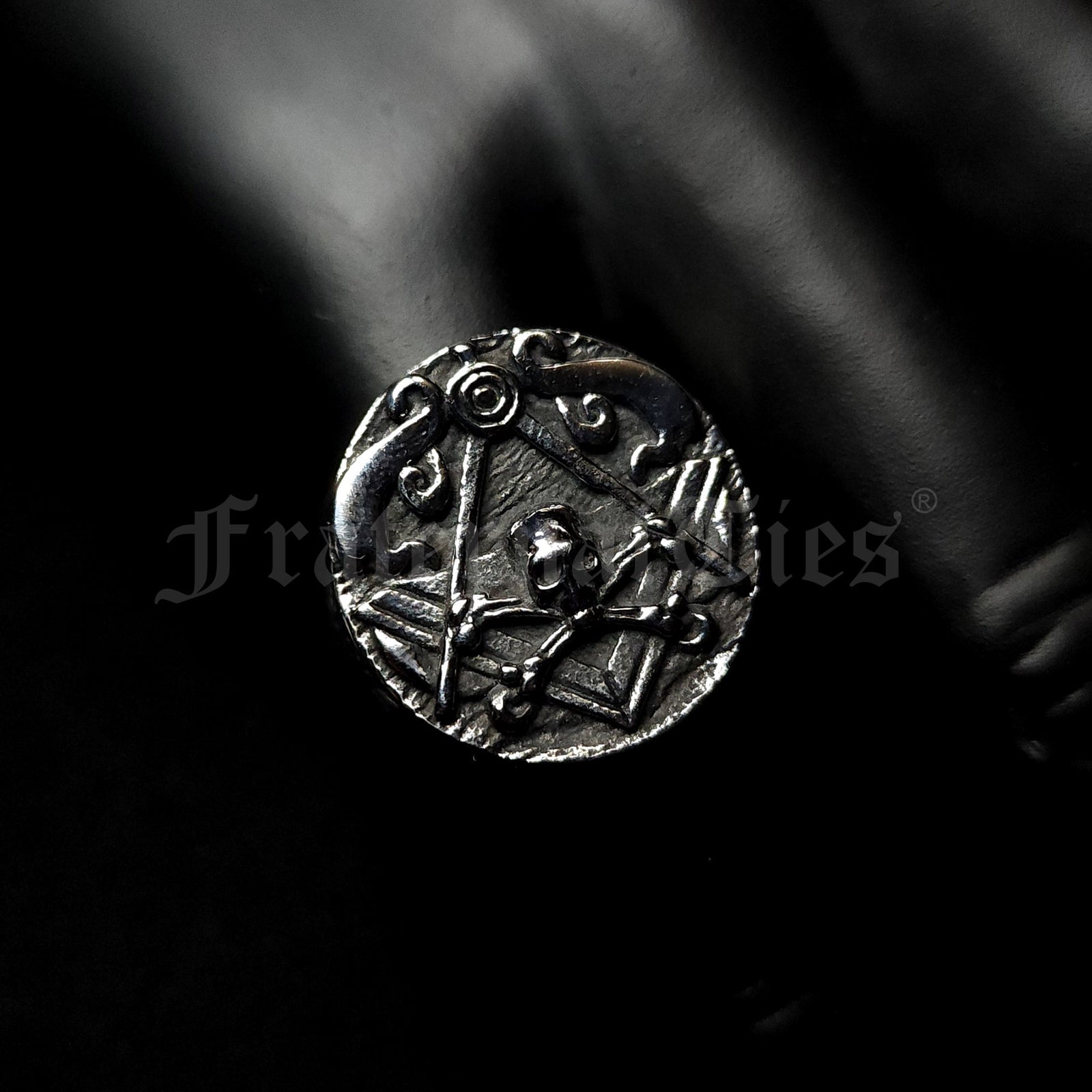 Masonic Memento Mori Biker Ring - Stainless Steel