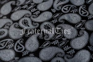 Masonic Paisley | Black Silk | Self-tie Bowtie