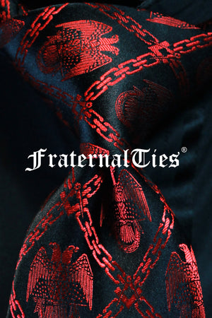 32° Scottish Rite Tie – Crimson Edition