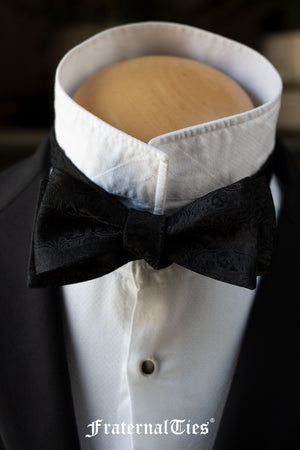 Memento Mori Black Masonic Self-tie bowtie