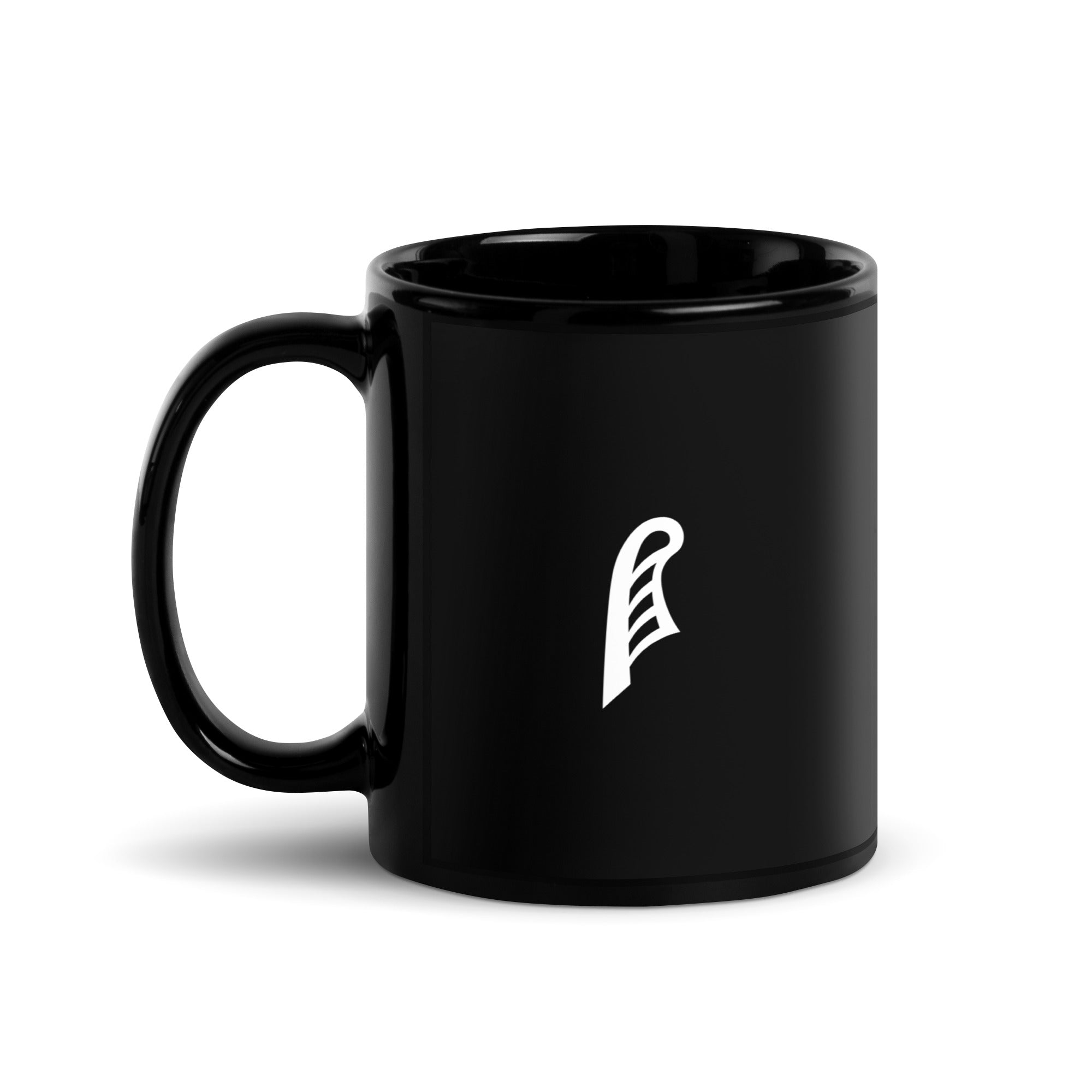 Feather of Truth Black Glossy Mug