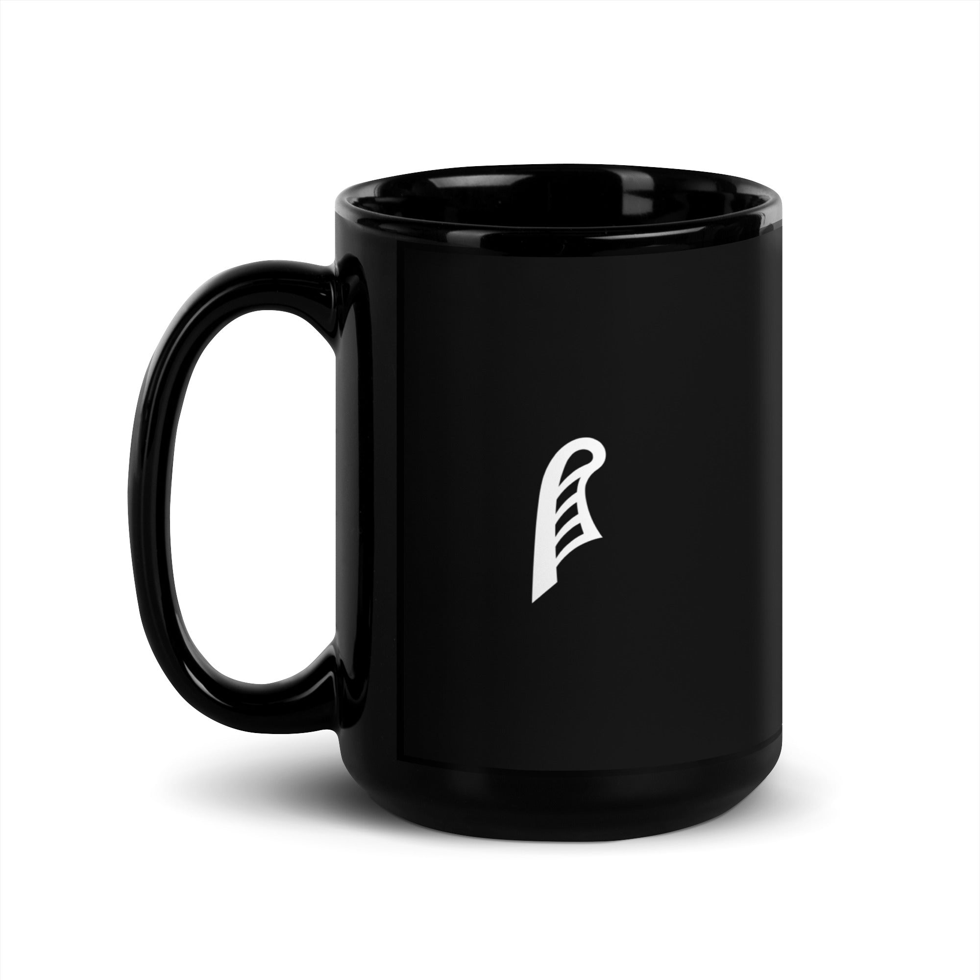 Feather of Truth Black Glossy Mug