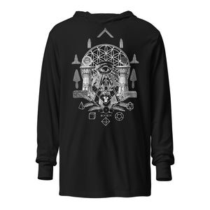 Sacred Geometry Hooded long-sleeve tee