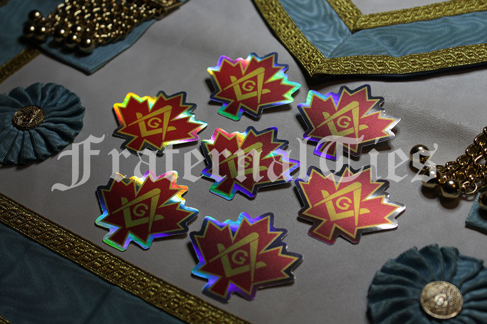 Canadian Masonic Stickers (pack-of-seven)