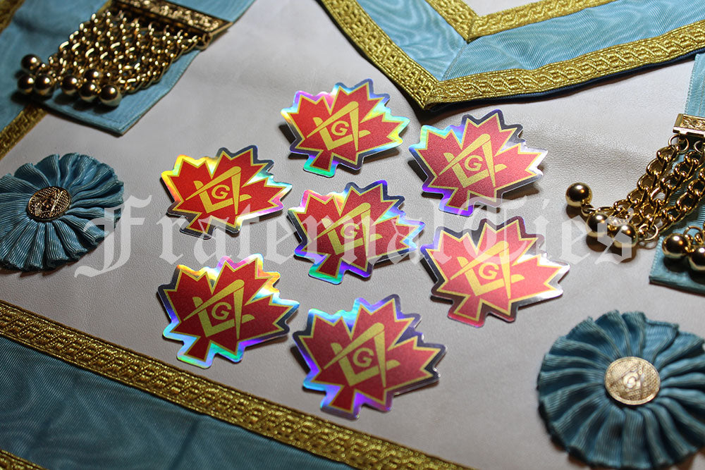Canadian Masonic Stickers (pack-of-seven)