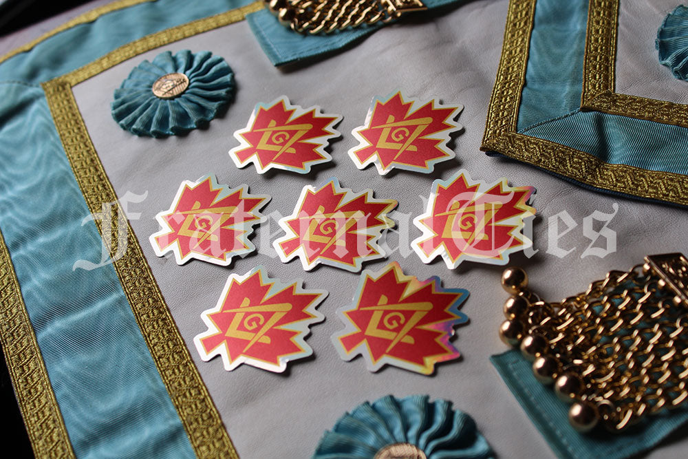 Canadian Masonic Stickers (pack-of-seven)