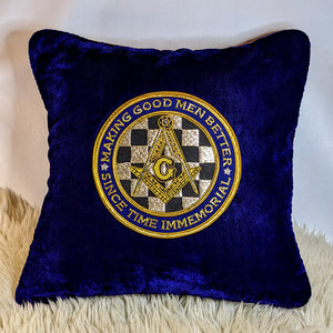 Masonic Accent Pillowcase | Hand Embroidered Bullion Wire