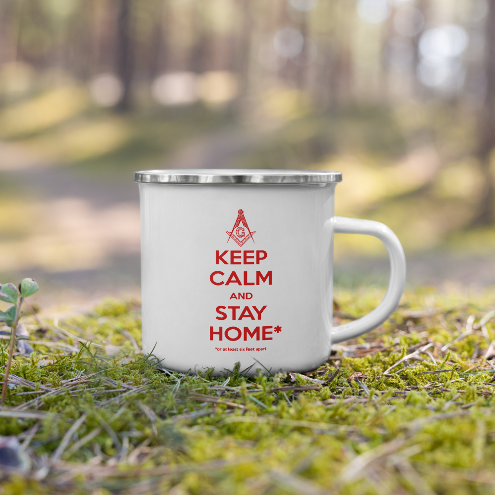 Keep Calm and Stay Home Enamel Mug - FraternalTies