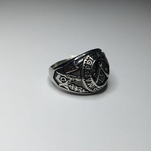 Master Mason College Ring Stainless Steel
