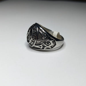 Master Mason College Ring Stainless Steel