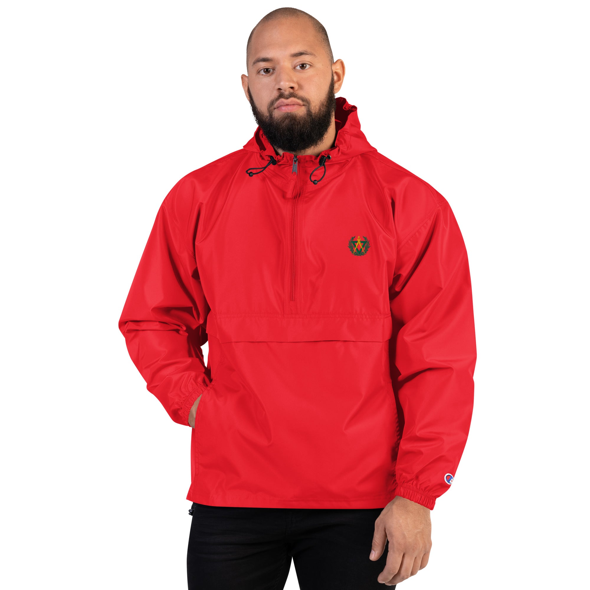 AMD No. 2 Embroidered Champion Packable Windbreaker