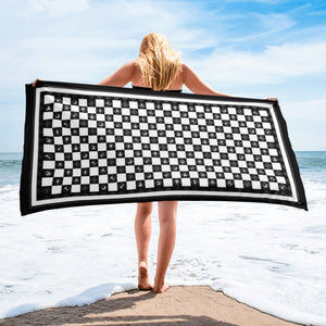Working Tools and Checkered Floor Beach Towel - FraternalTies