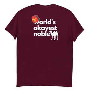 World's Okayest Noble t-shirt (dark color)
