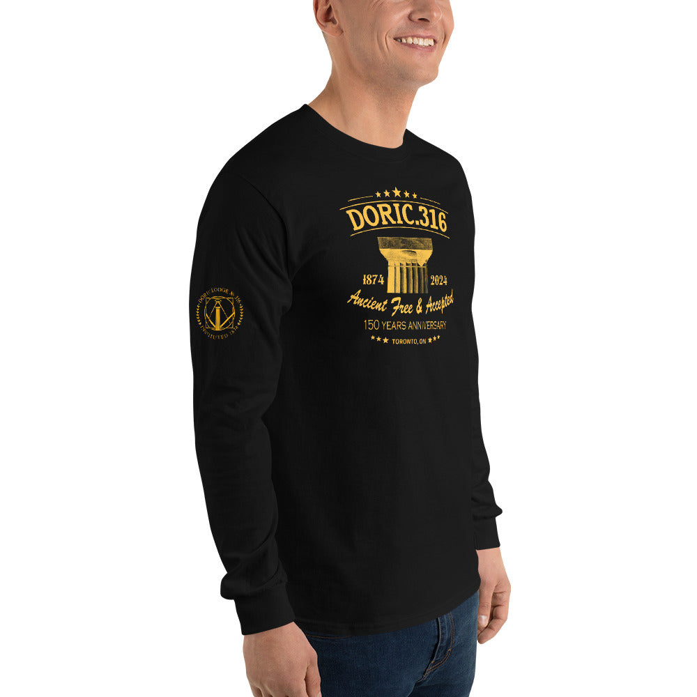Doric 316 150th Anniversary Long Sleeve Shirt 4 SIDES PRINT (FRONT, BACK, SLEEVES)