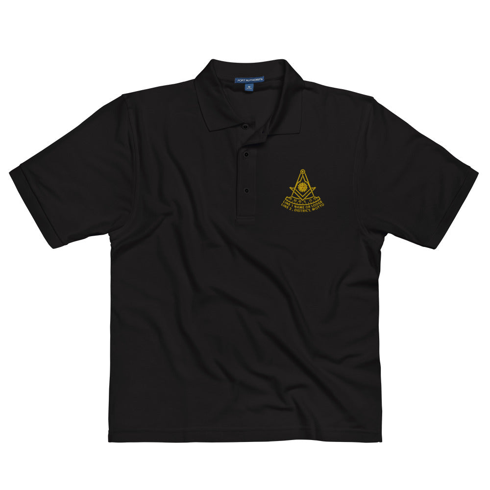 Past Master No. 1 Custom Embroidered Polo Shirt