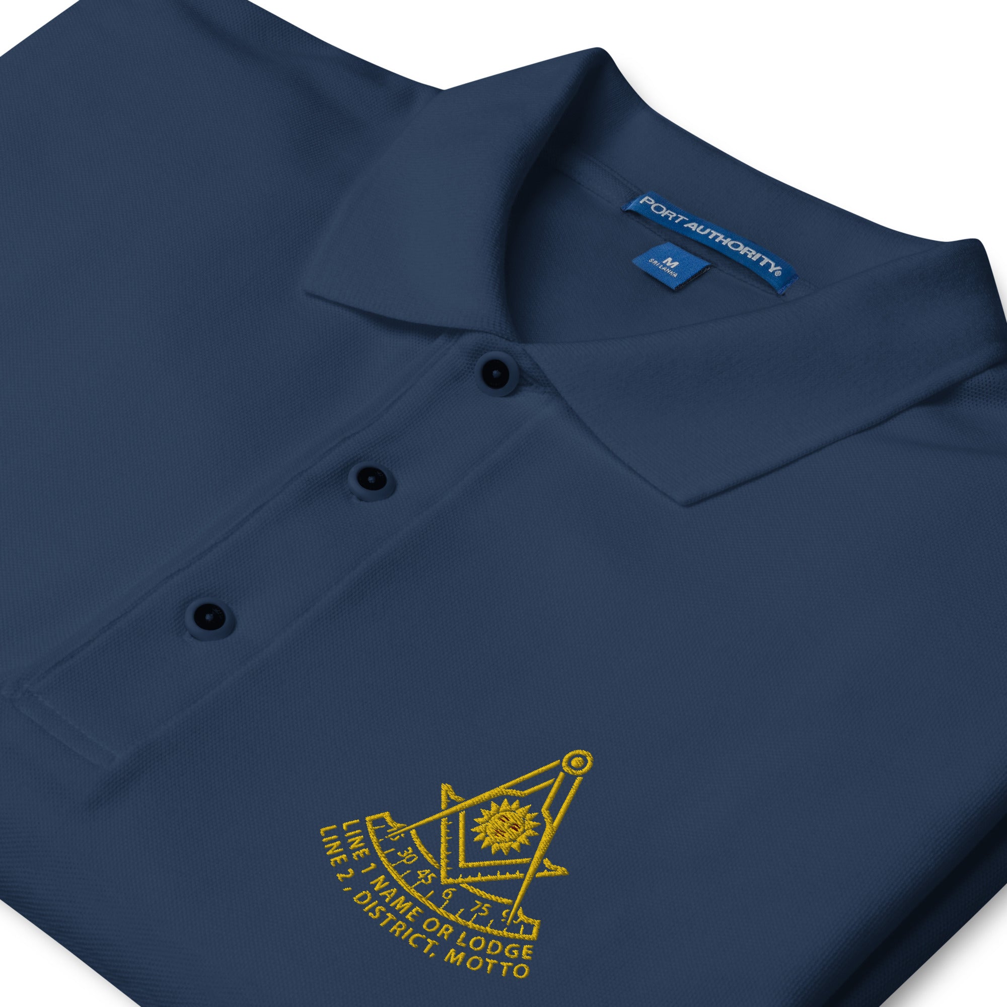 Past Master No. 1 Custom Embroidered Polo Shirt