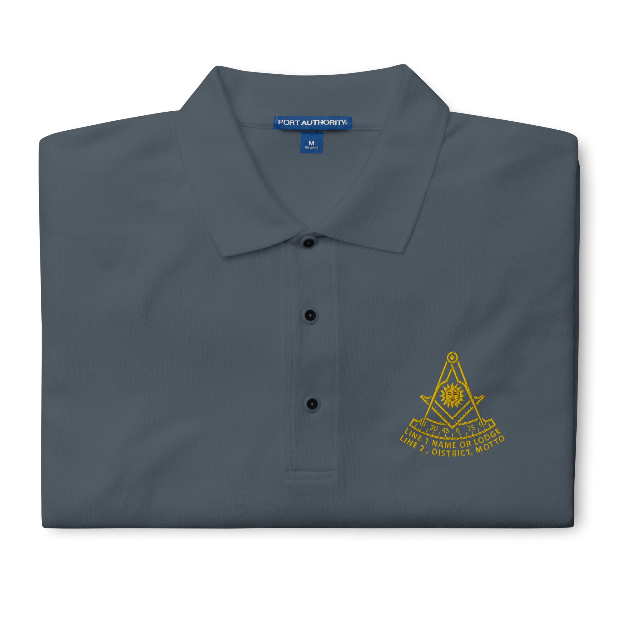 Past Master No. 1 Custom Embroidered Polo Shirt