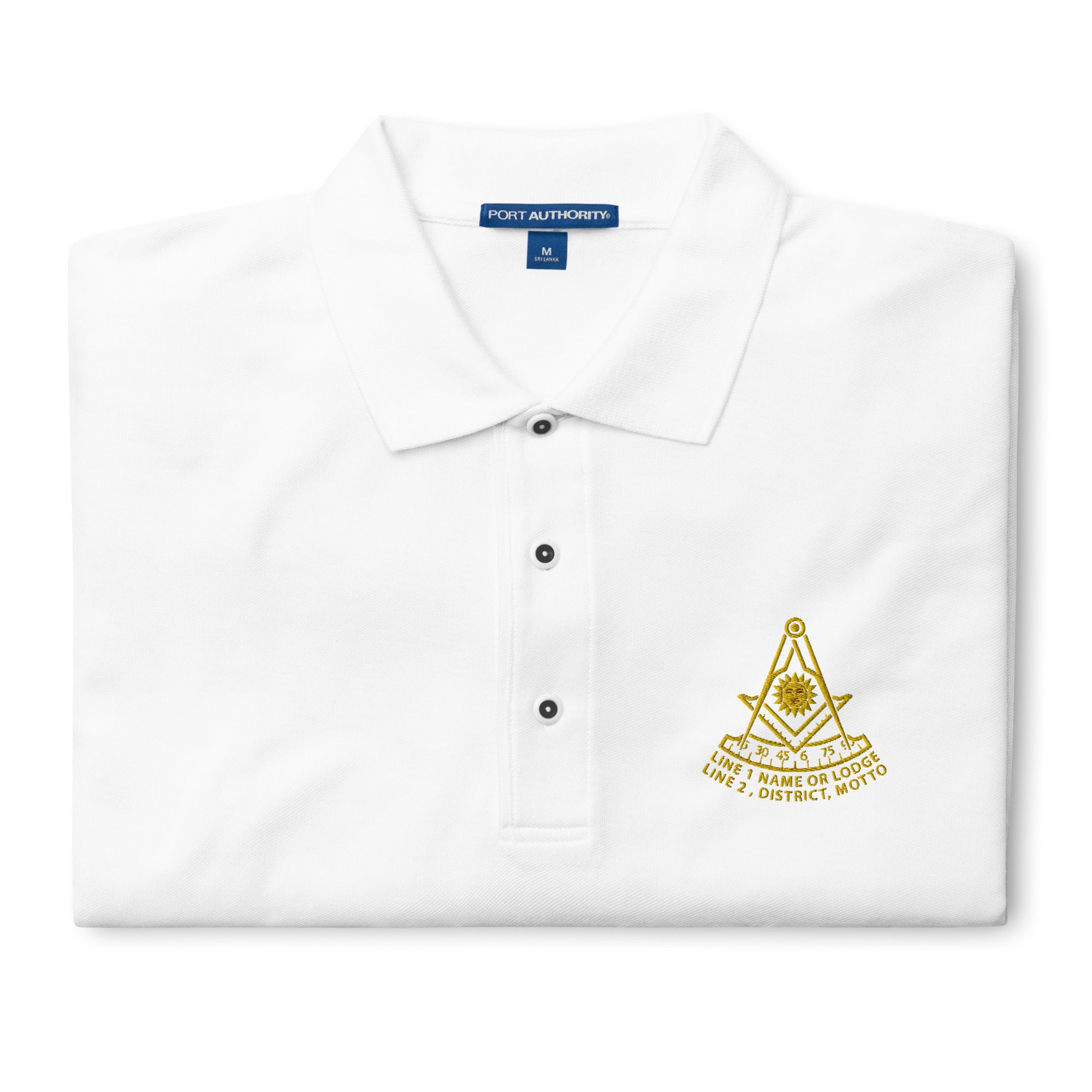 Past Master No. 1 Custom Embroidered Polo Shirt