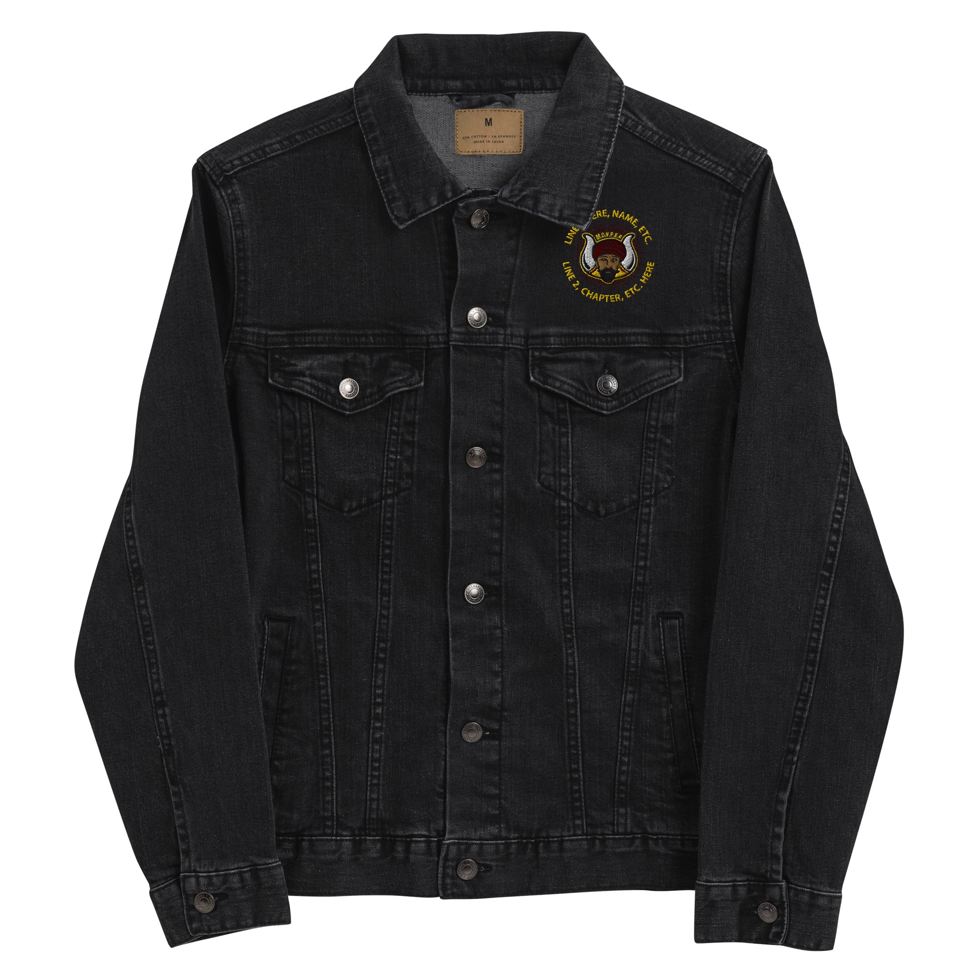 MOVPER No. 1 Custom Embroidered denim jacket