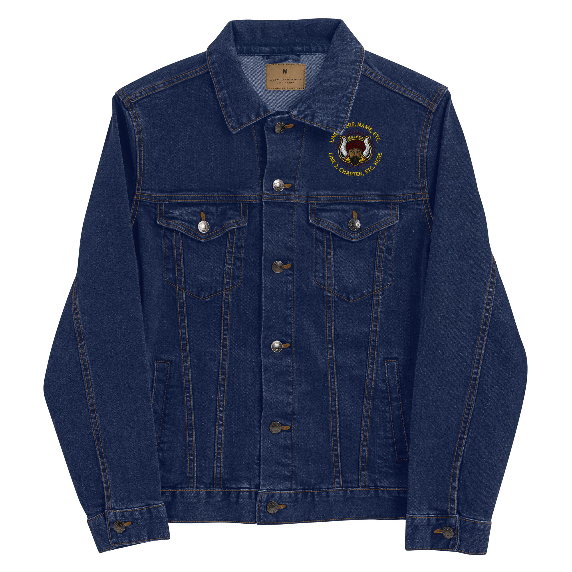 MOVPER No. 1 Custom Embroidered denim jacket