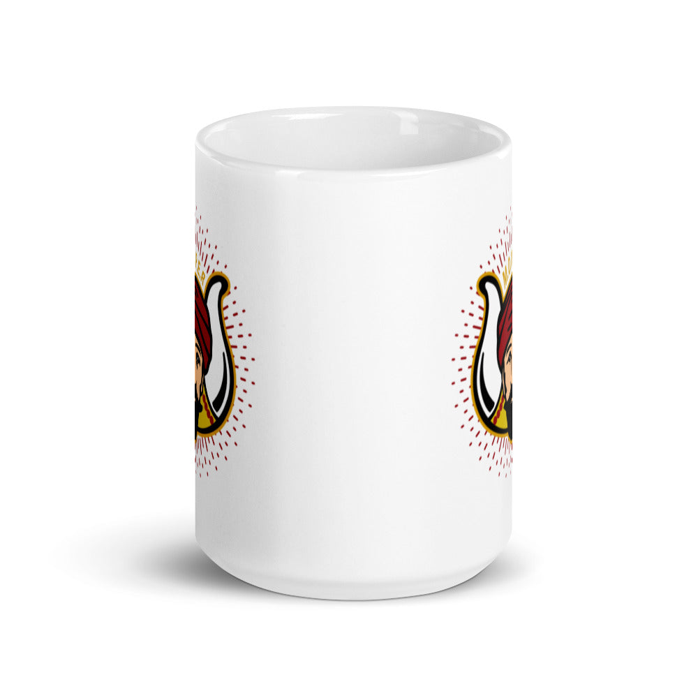 MOVPER No. 1 White glossy mug