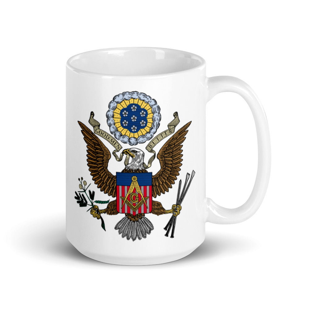 Good Men Better Freemason USA Seal Mug - FraternalTies